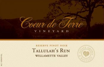 2018 Tallulah's Run Reserve Pinot Noir 